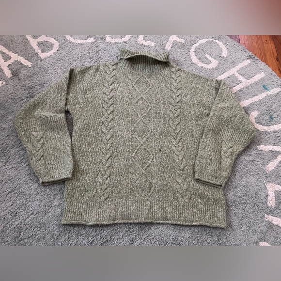 Universal Thread Women's Olive Cowl Neck Sweater - Picture 1 of 4